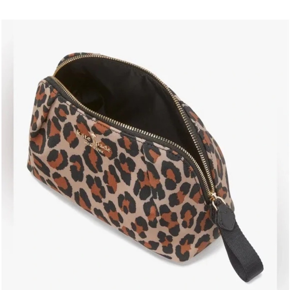 NWT Kate Spade Animal Print cosmetic makeup bag - Picture 7 of 8